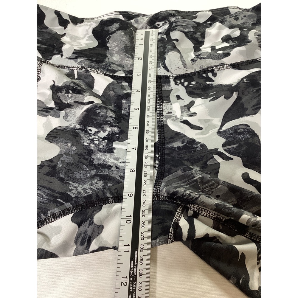 Avia Large Camo Leggings Womens Gray Black White High Rise Activewear Pocket L - Picture 5 of 6